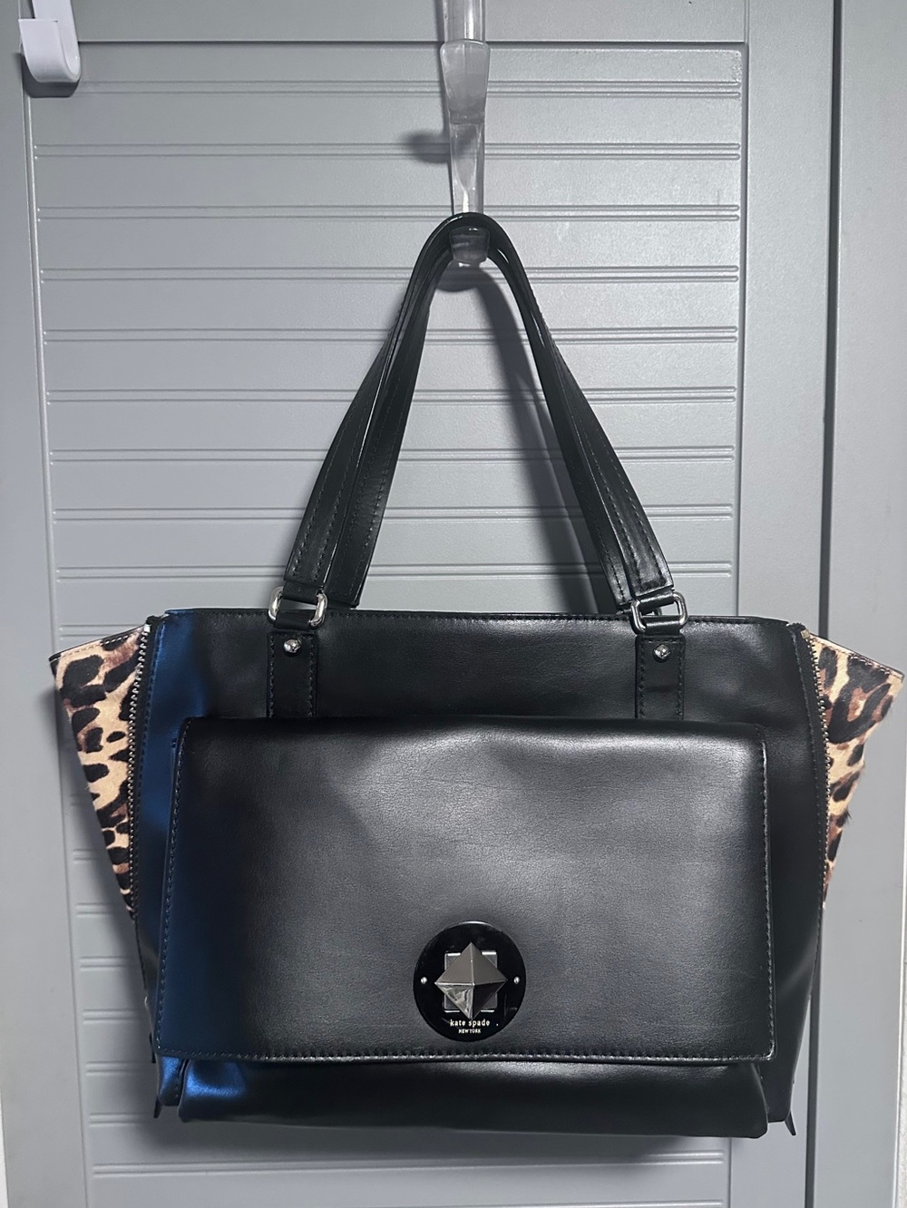Kate Spade Varick Street Austin Tote, Leopard Haircalf/Black MSRP: $558.00 NWOT
